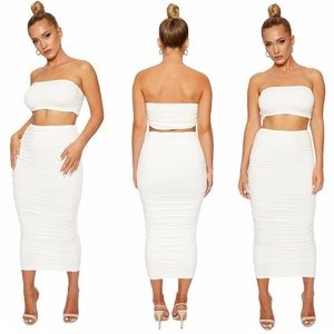 naked wardrobe THE NW RUCHED BANDEAU BOO SET